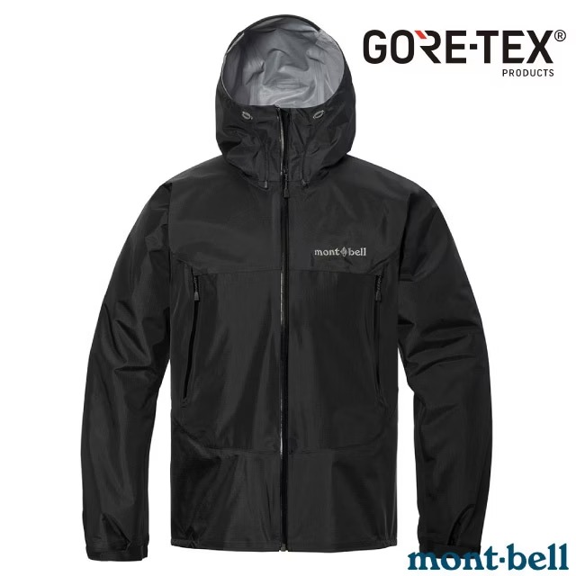 【mont-bell】男 RAIN TREKKER 雨中舞者雨衣.連帽風雨衣.防風抗水透氣外套/1128729 BK 黑✿30E010